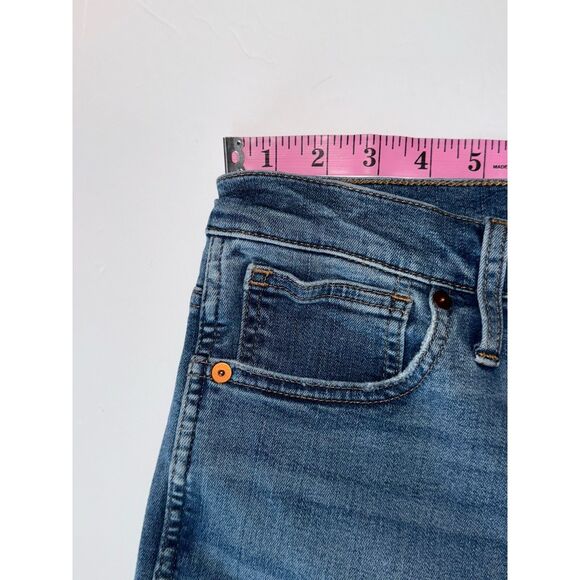 Madewell Stovepipe Jeans Womens 27 High Rise Ankle Stretch Classic Blue Denim - Picture 8 of 16